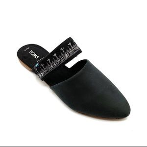 TOMS Embroidered Strap Jutti Mule, Black